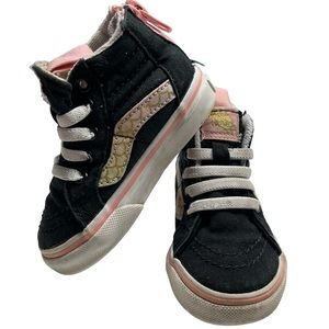 Black vans with mermaid details size 4